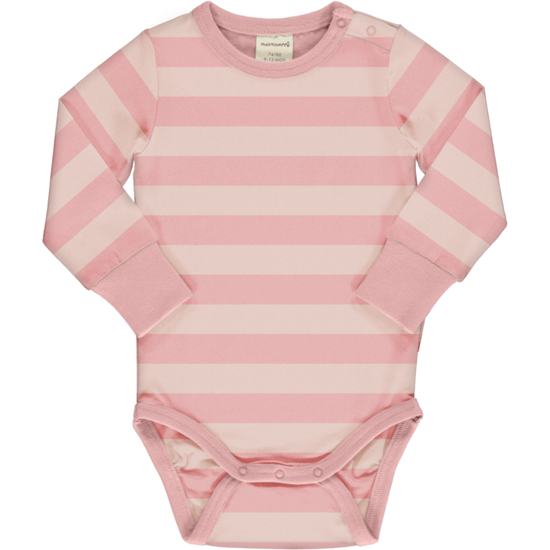 Maxomorra Body LS Stripe Dusty Pink *SALE*
