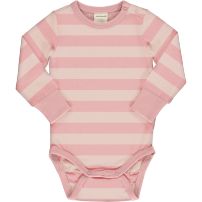Maxomorra Body LS Stripe Dusty Pink *SALE*