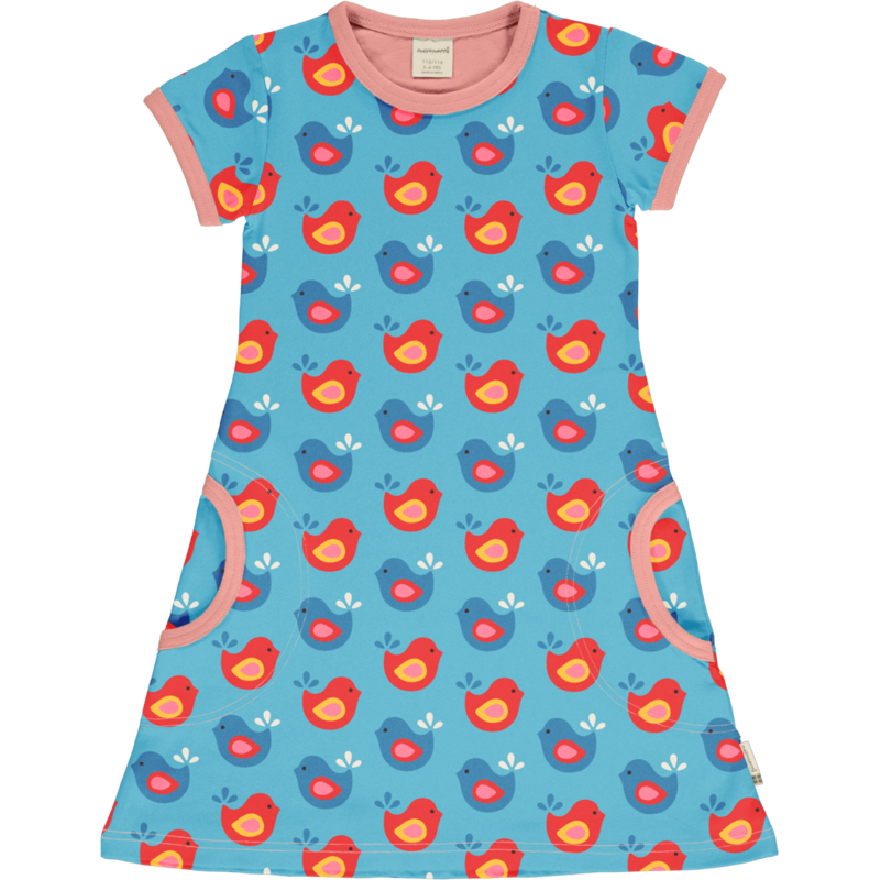 Maxomorra Dress SS Bright Birds *SALE*