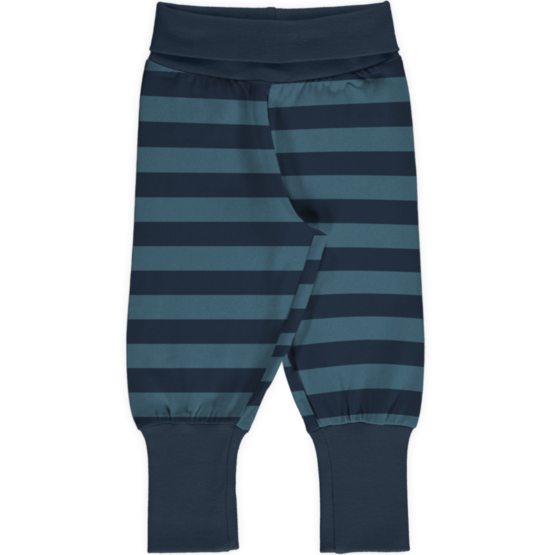 Maxomorra Pants Rib Stripe Midnight