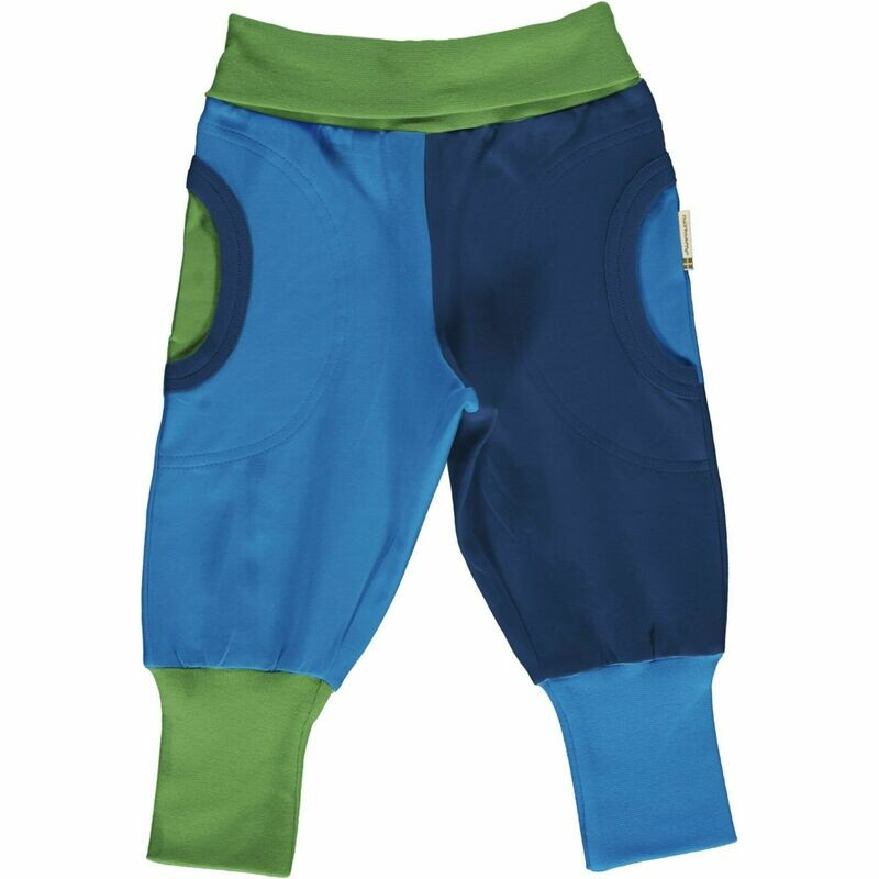 Maxomorra Pants Rib Block Navy