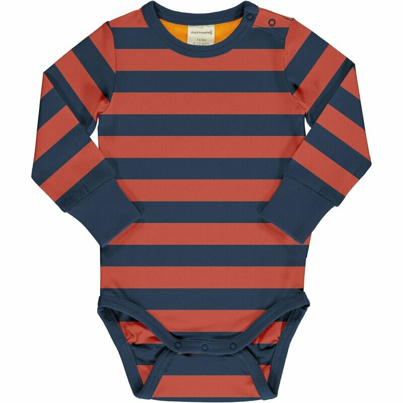 Maxomorra Body LS Stripe Rowan