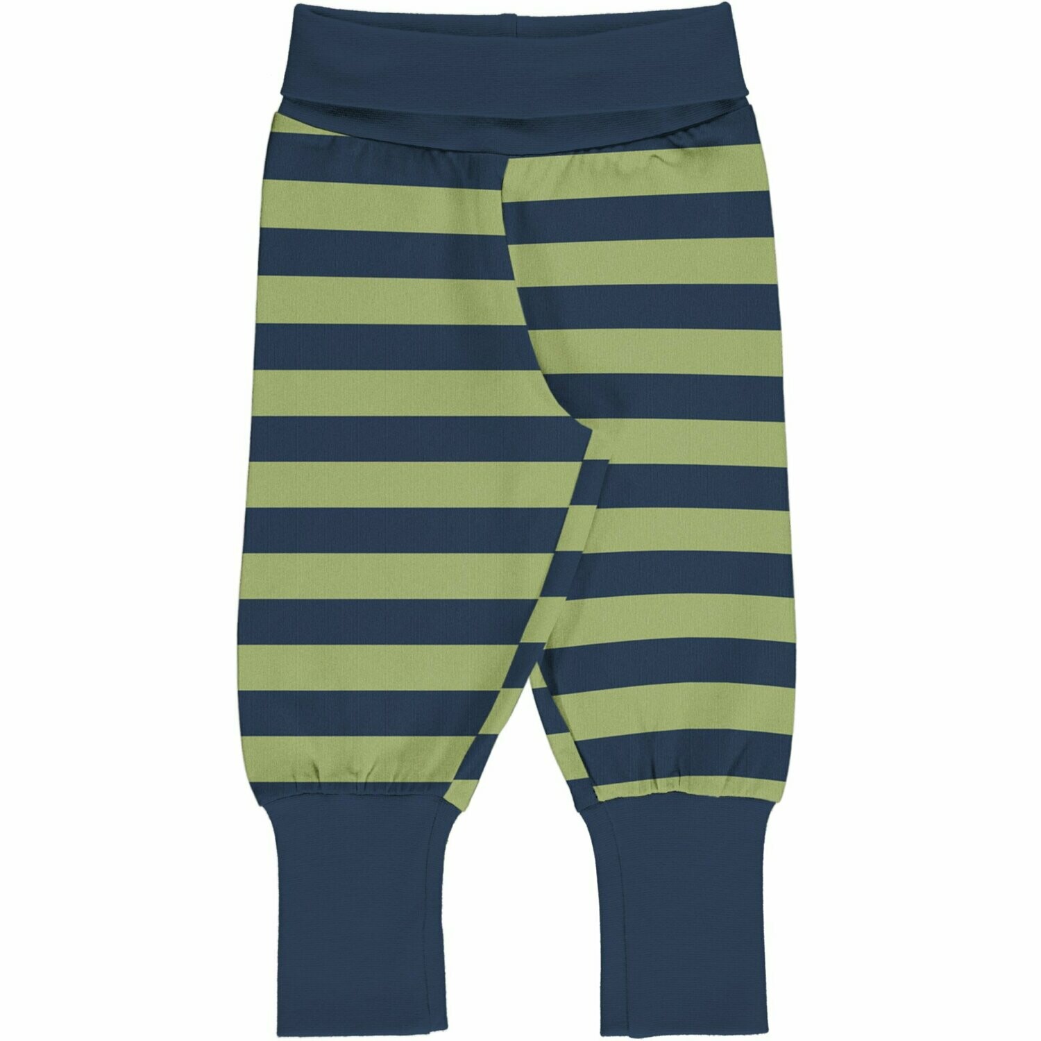 Maxomorra Pants Rib Stripe Fern