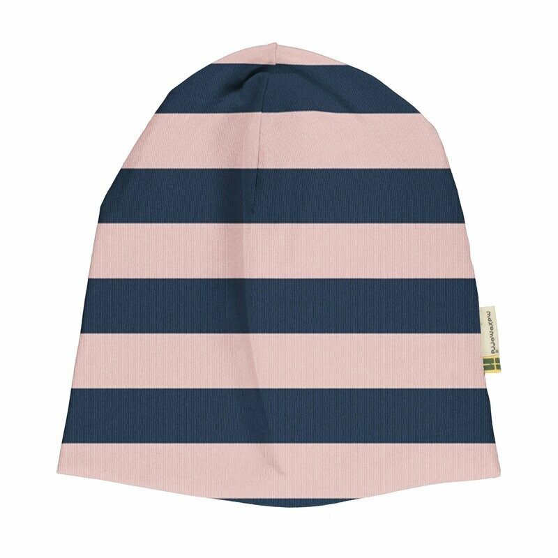 Maxomorra Mütze Stripe Pale Blush