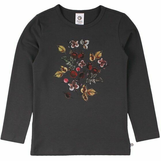 Green Cotton Müsli LS Shirt Dark Flower *SALE*