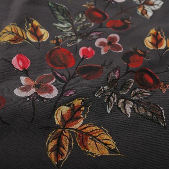 Green Cotton Müsli LS Shirt Dark Flower *SALE*
