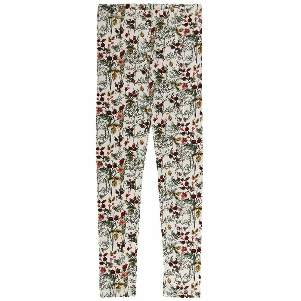 Green Cotton Müsli Leggings Flower