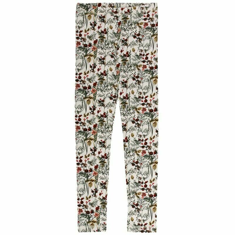 Green Cotton Müsli Leggings Flower