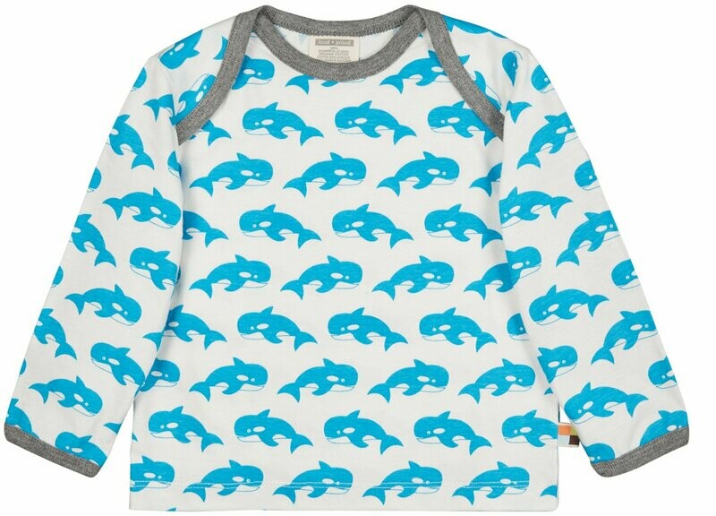 Loud + Proud Shirt LS Druck Aqua Wal