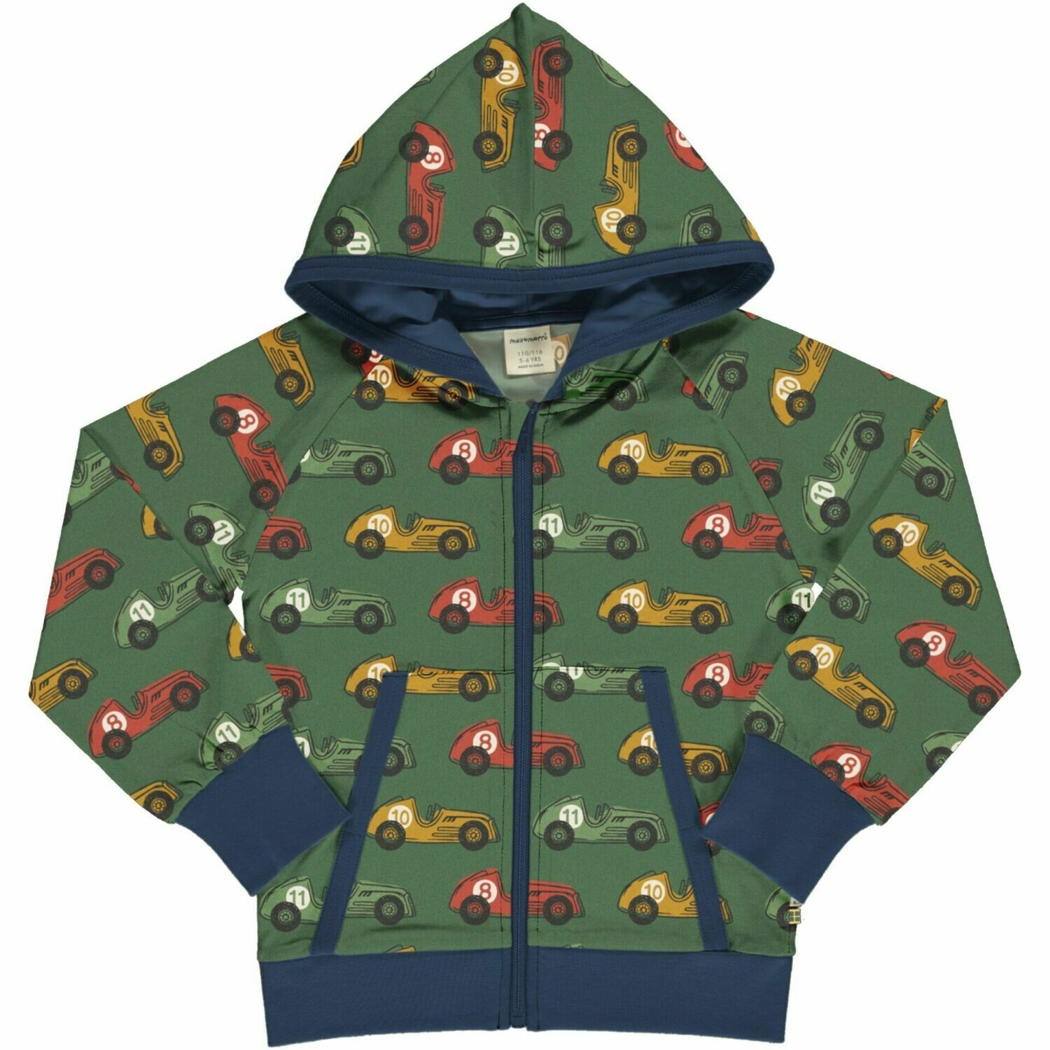 Maxomorra Cardigan Hood Sweat Vintage Race
