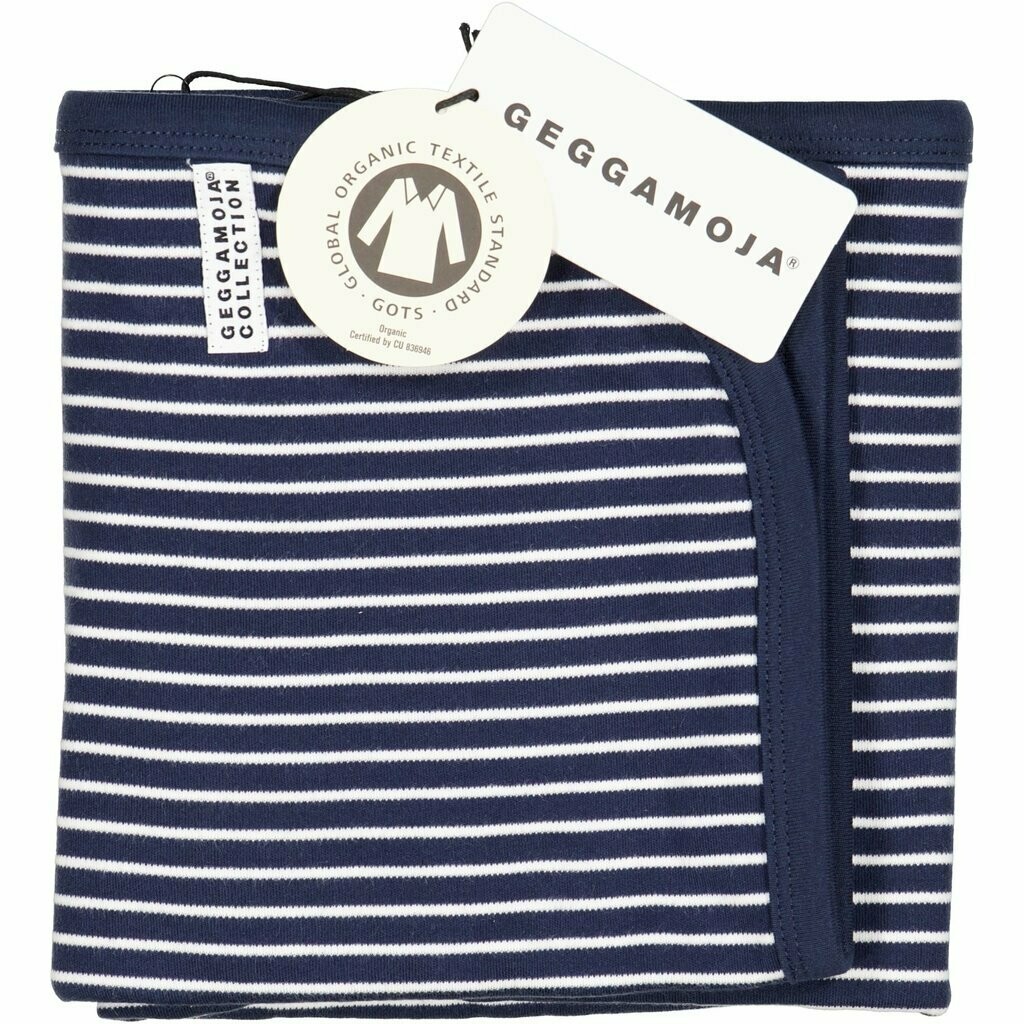 Geggamoja Blanket Navy/White | One Size | Babydecke