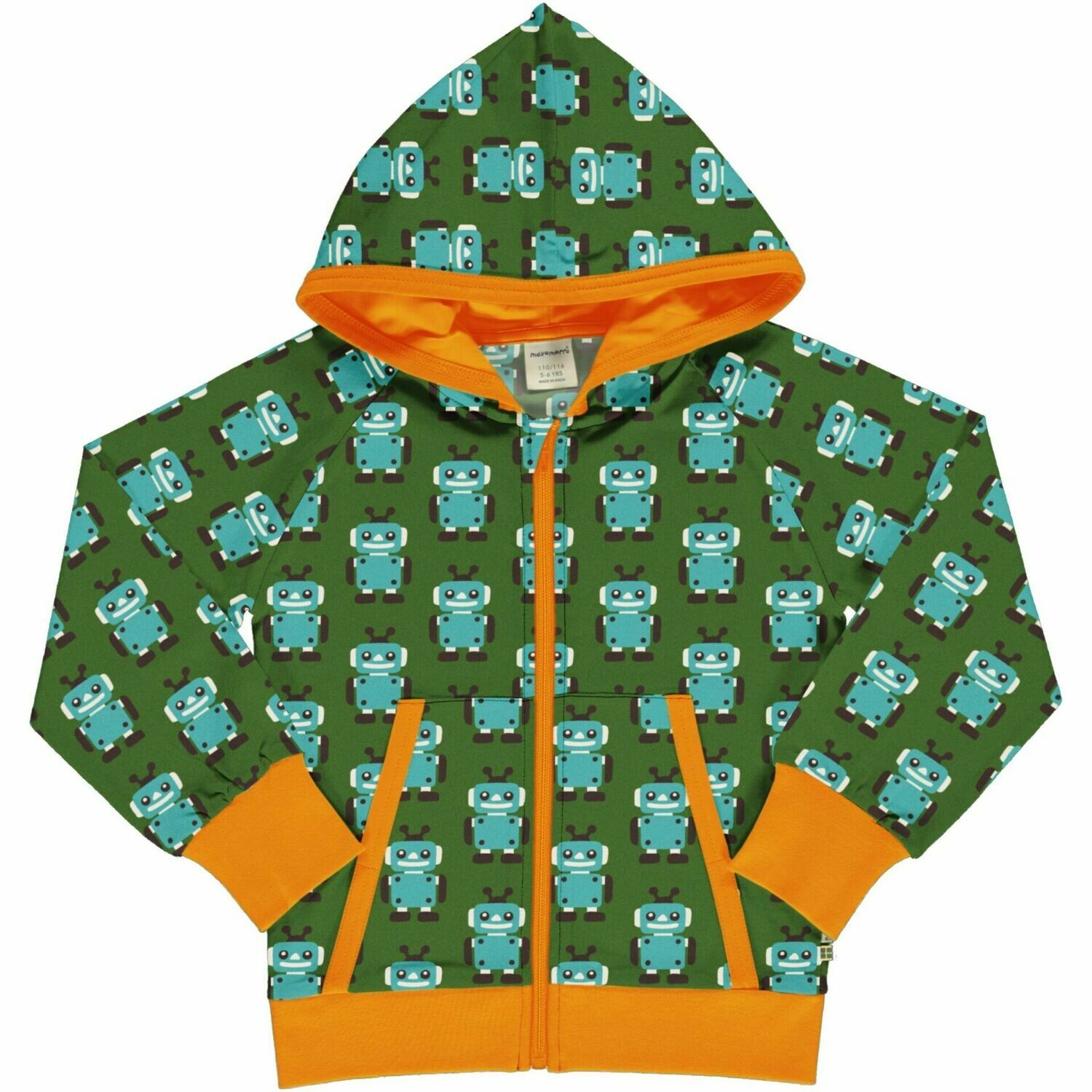 Maxomorra Cardigan Robot Green *AKTION*