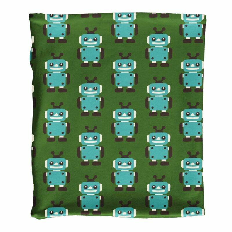 Maxomorra Rundschal/Scarf Velour Robot Green