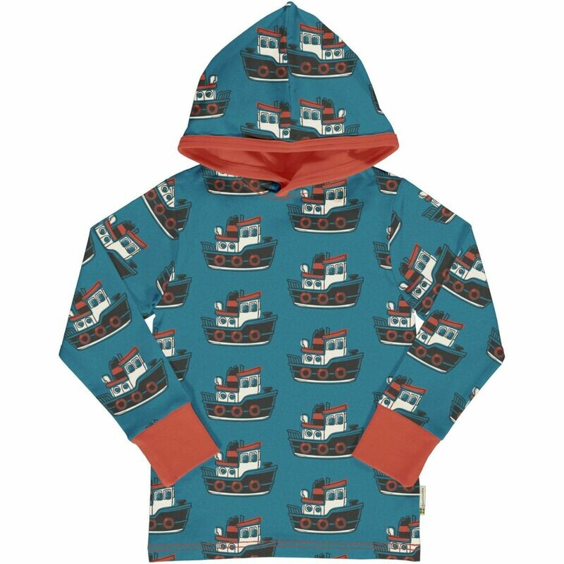 Maxomorra Shirt LS Hood Tugboat *SALE*