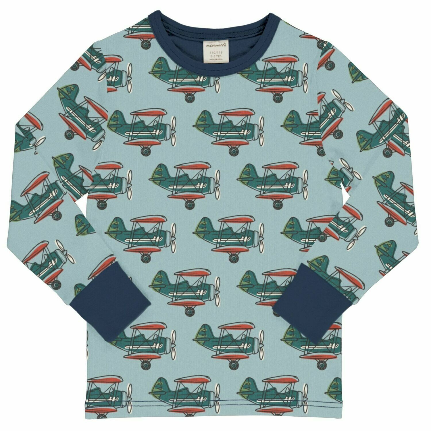 Maxomorra Shirt LS Airplane