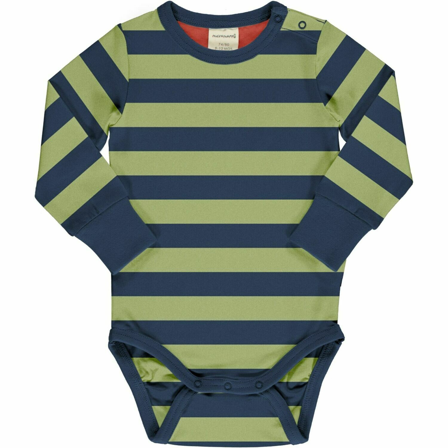 Maxomorra Body LS Stripe Fern