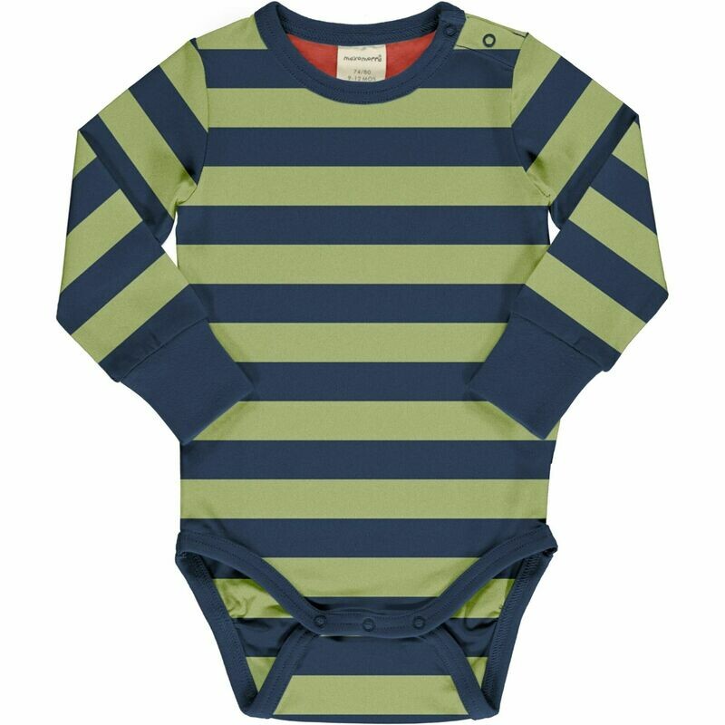 Maxomorra Body LS Stripe Fern