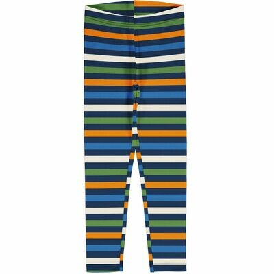 Maxomorra Leggings Stripe Navy