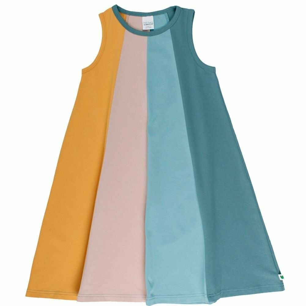 Green Cotton Alfa Dress  Rainbow Cloud *SALE*