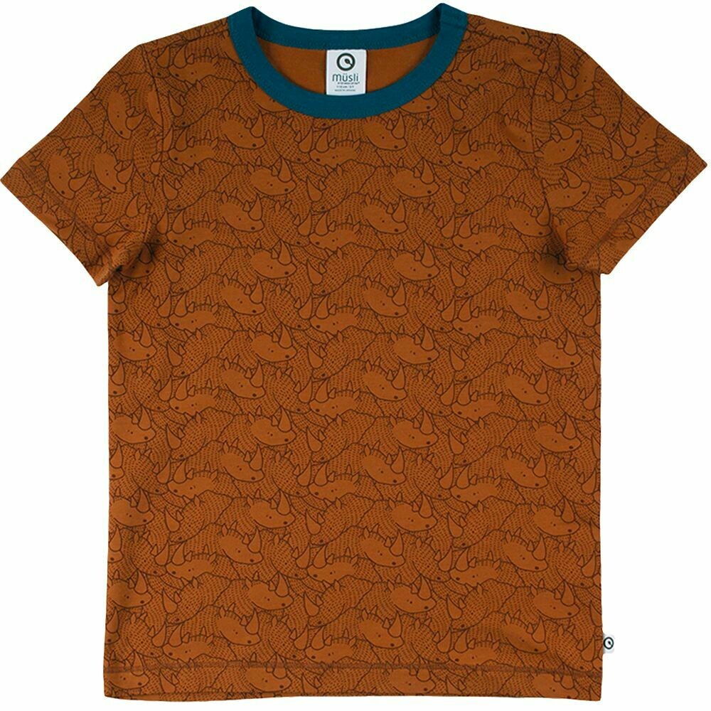 Green Cotton Müsli Shirt  Rhino Ocher