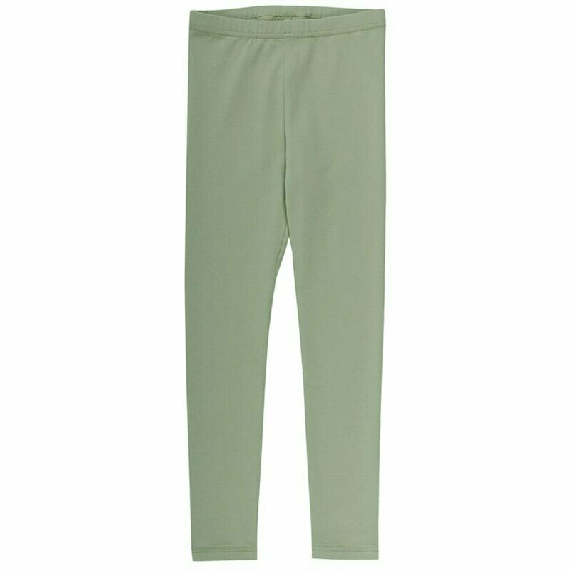 Green Cotton Müsli Leggings Pale Moss