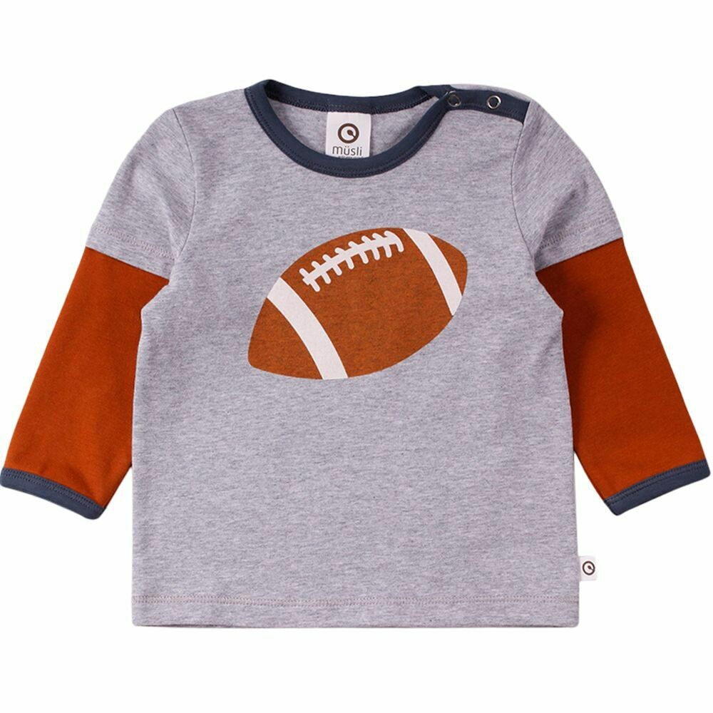 Green Cotton Müsli Shirt LS Rugby Print Baby