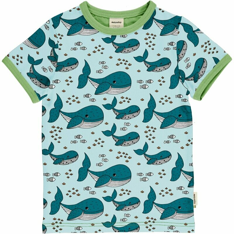 Meyadey by Maxomorra Shirt SS Whale Waters