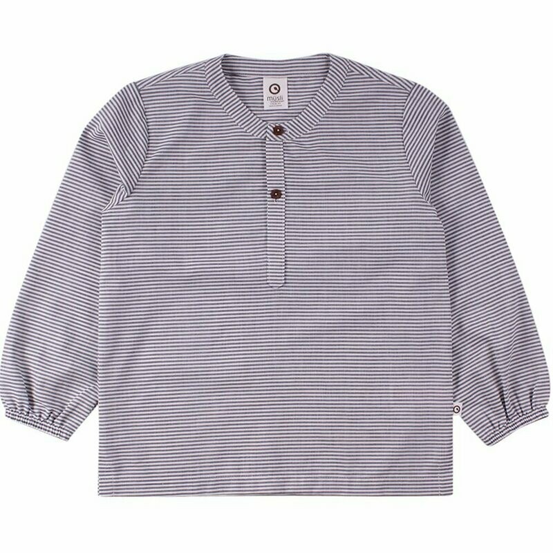 Green Cotton Müsli Woven Stripe Shirt