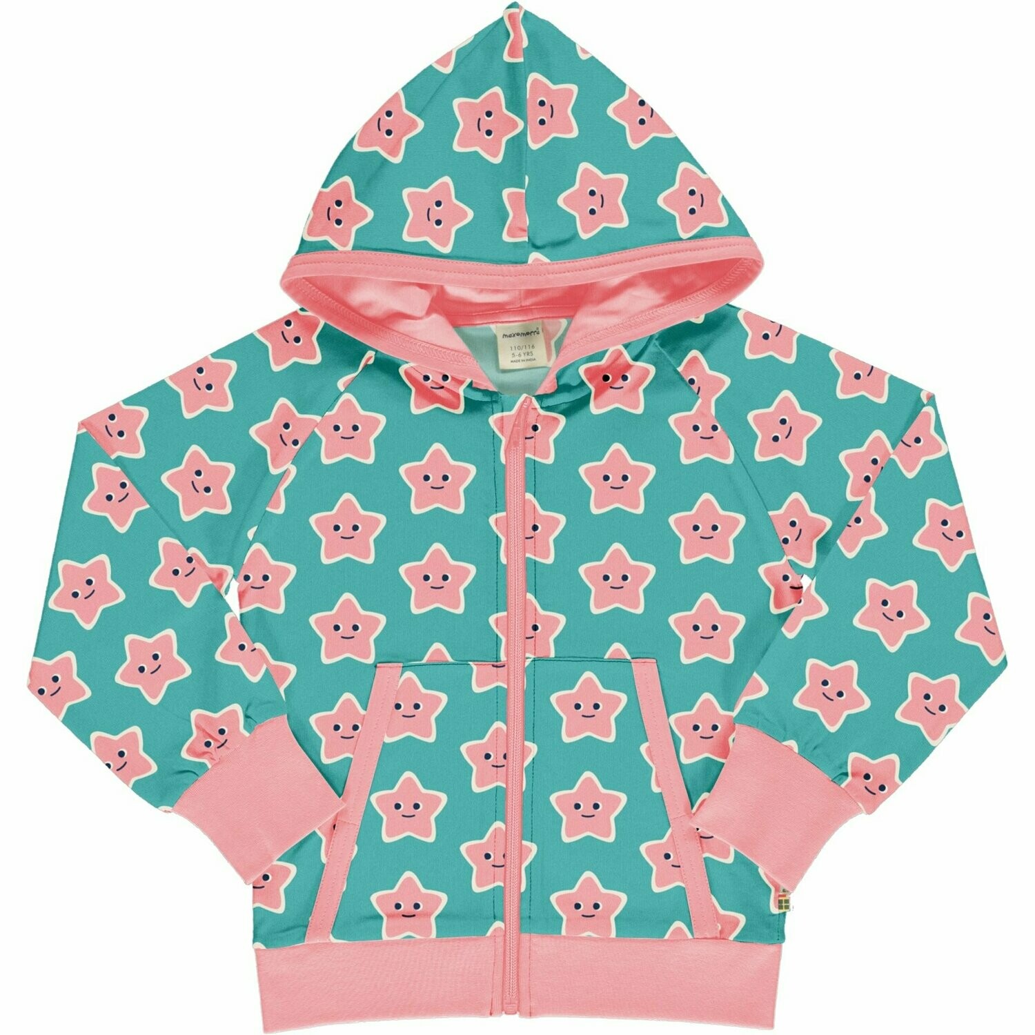 Maxomorra Cardigan Hood Sweat Starfish *SALE*