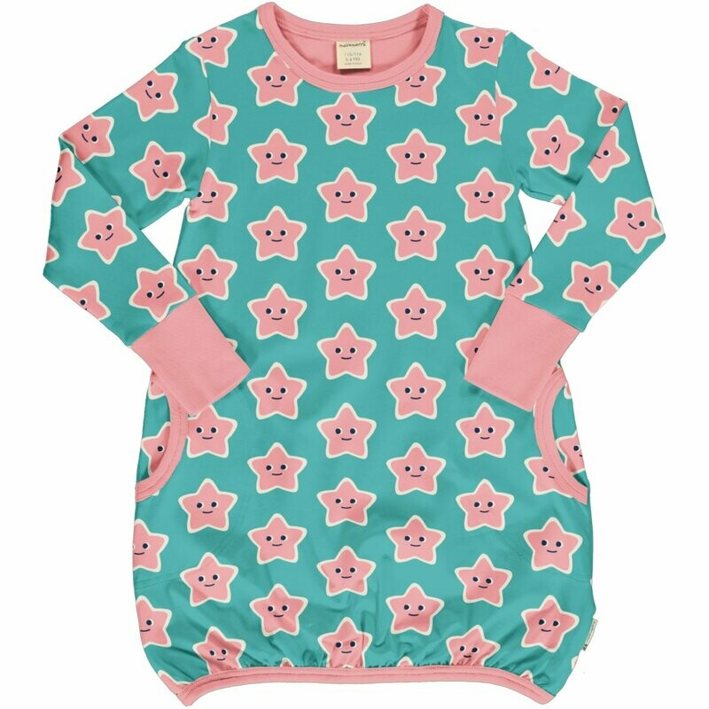 Maxomorra Dress Balloon LS Starfish *SALE*