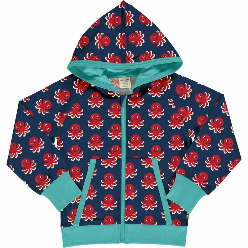 Maxomorra Cardigan Hood Sweat Octopus *SALE*