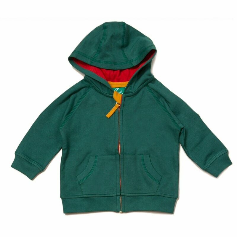Little Green Radicals Sea Green Zip-Up Star Hoodie