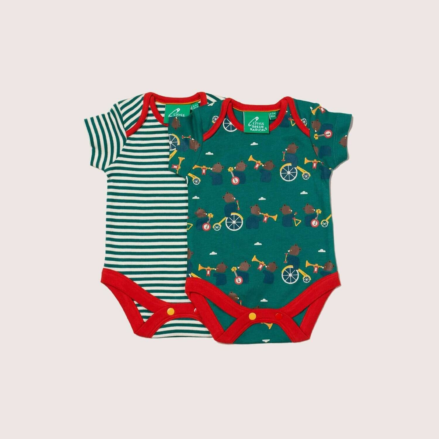 Little Green Radicals Bear Jamboree Bodies Set - 2 Pack