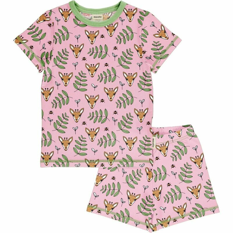 Meyadey by Maxomorra Pyjama SS Giraffe Garden