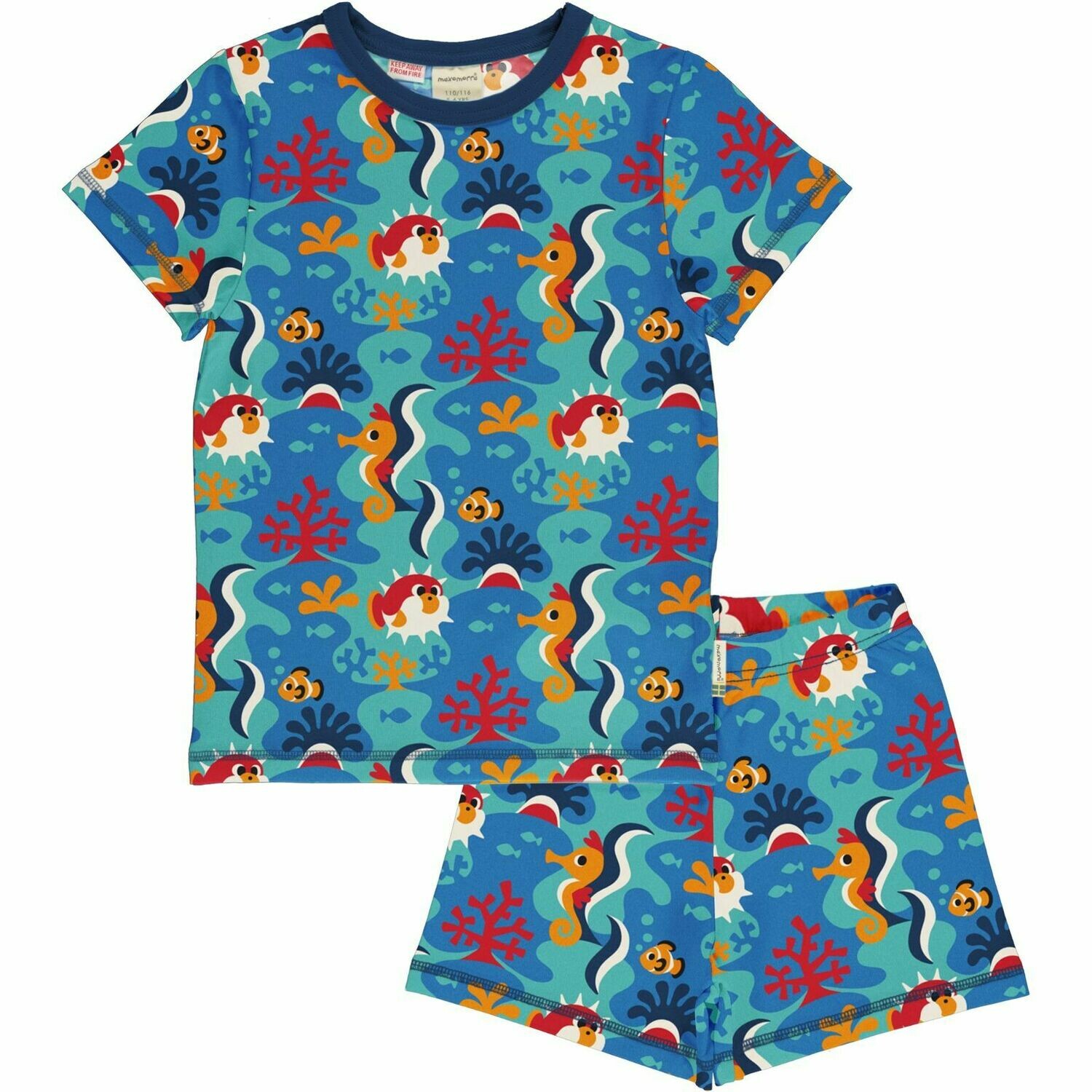 Maxomorra Pyjama SS Coral Reef