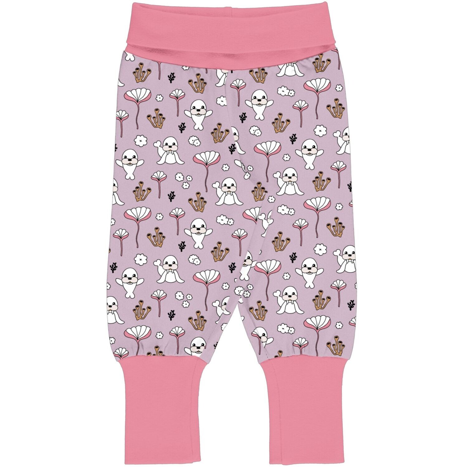 Meyadey by Maxomorra Pants Rib Coral & Seal