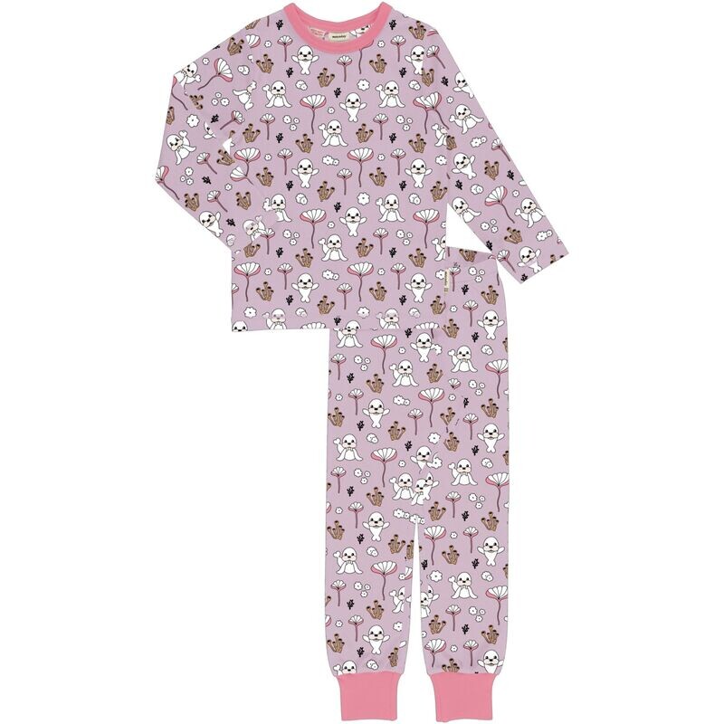 Meyadey by Maxomorra Pyjama Set LS Coral & Seal