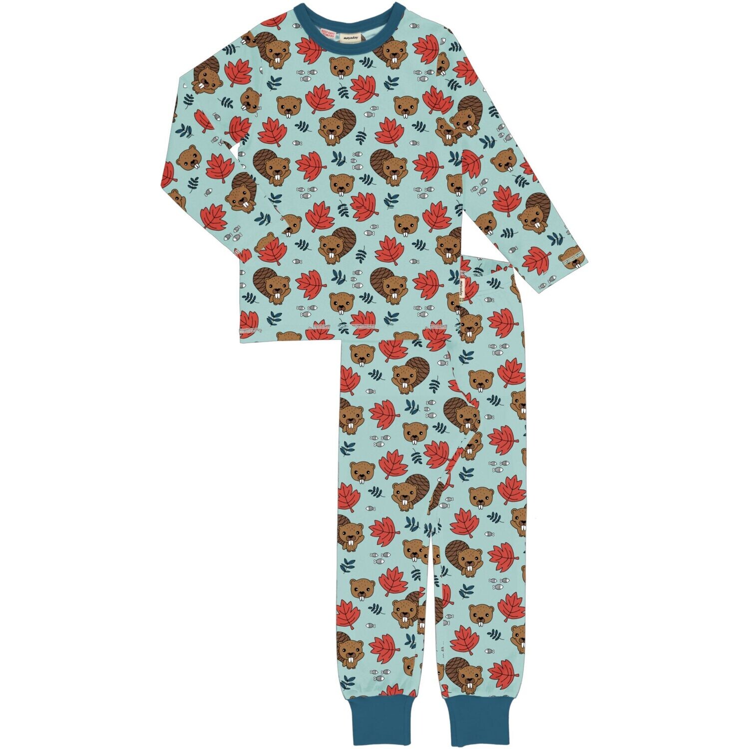 Meyadey by Maxomorra  Pyjama Set LS Beaver Friends