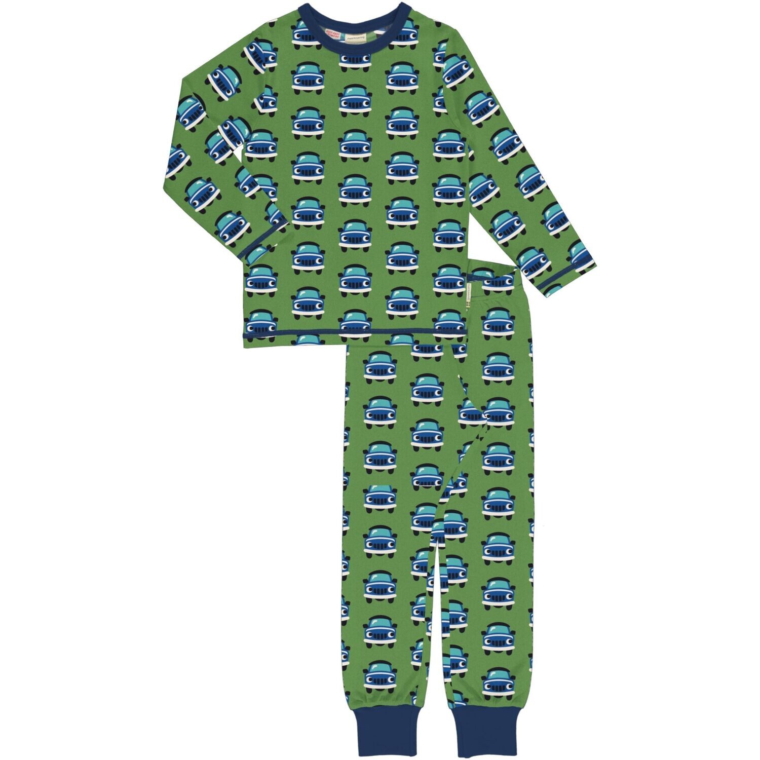 Maxomorra Pyjama LS Car Green