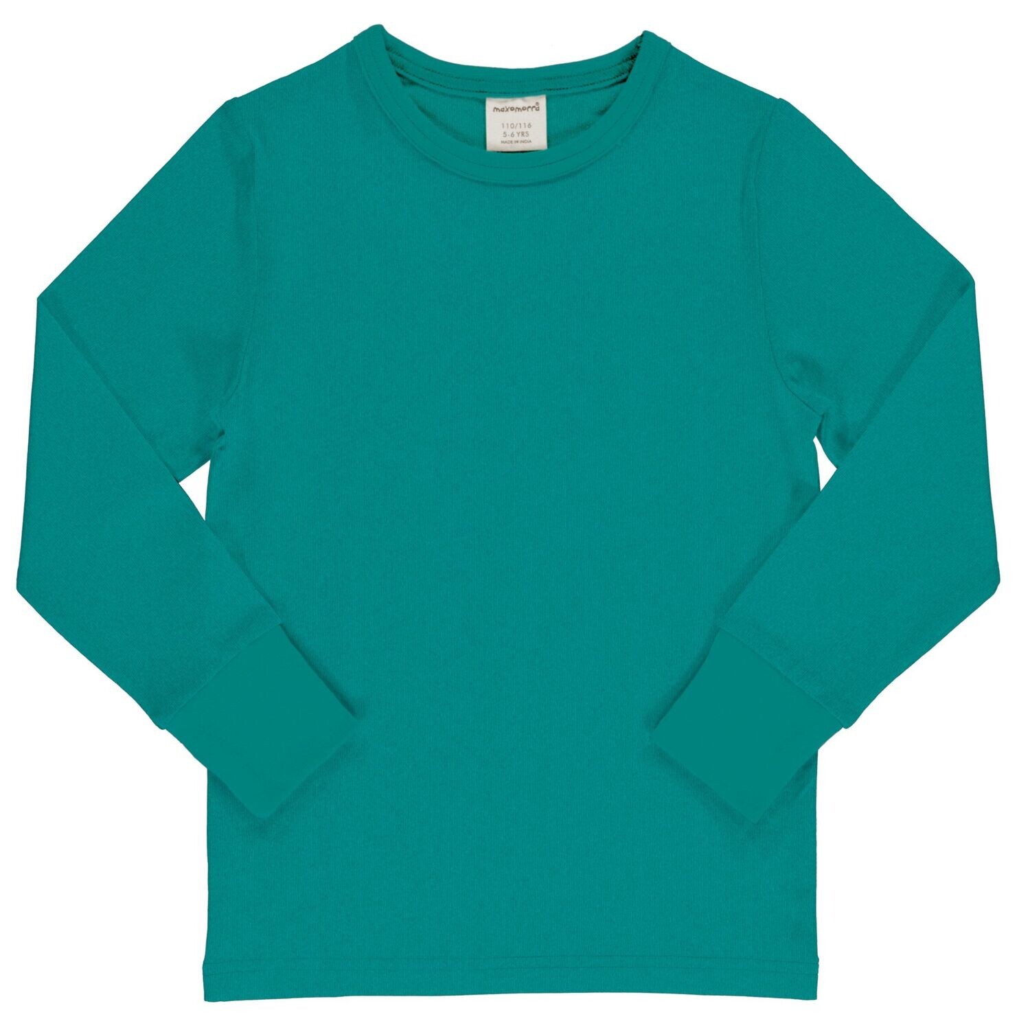 Maxomorra Shirt LS Solid Lagoon