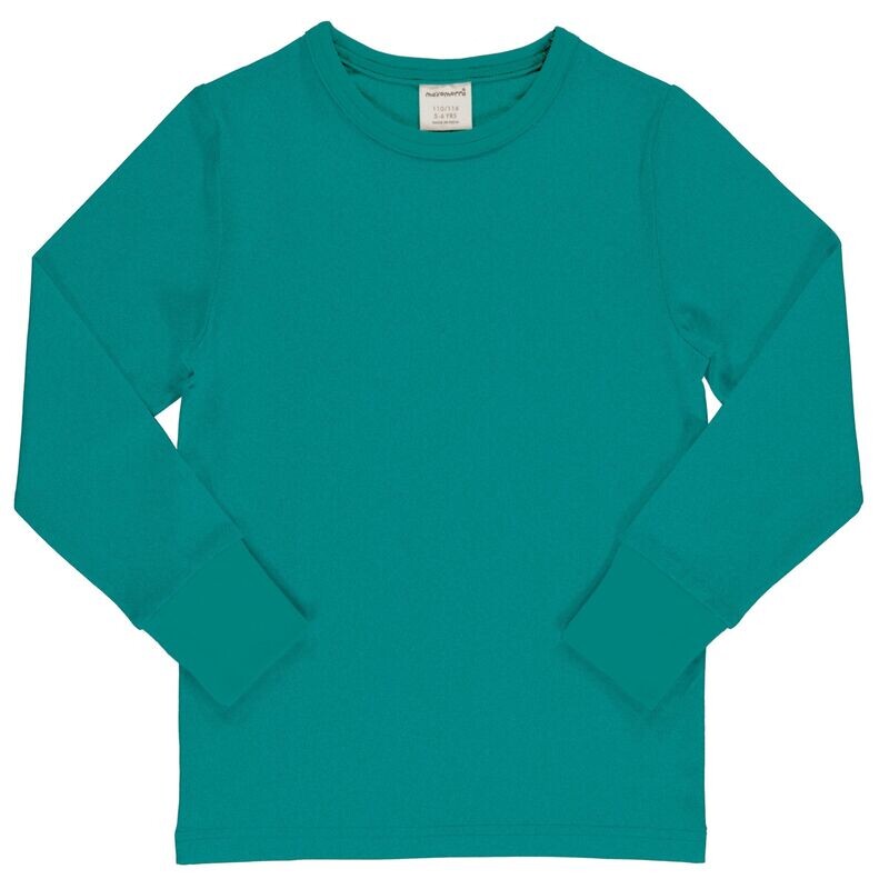 Maxomorra Shirt LS Solid Lagoon
