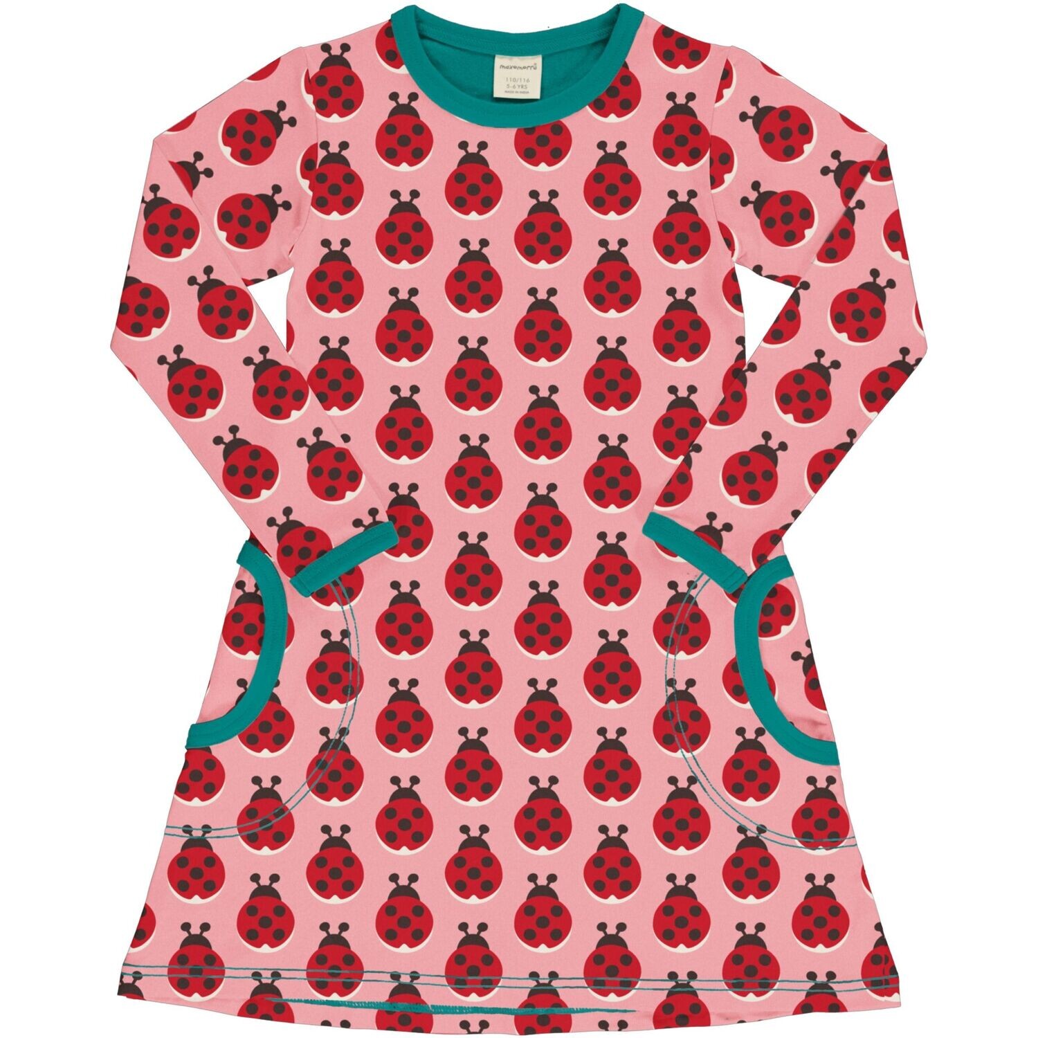 Maxomorra Dress LS Ladybug