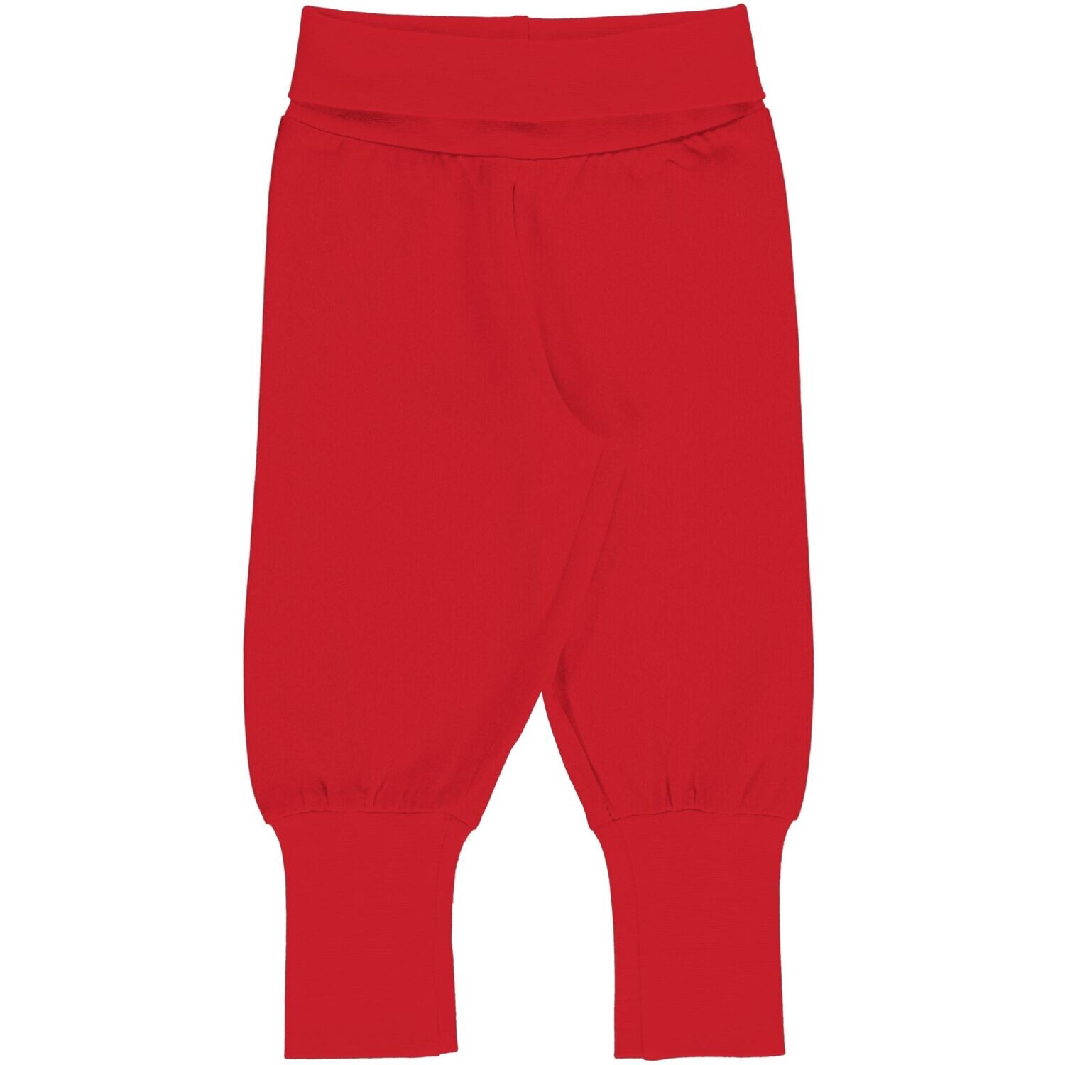 Maxomorra Pants Rib Solid Ruby