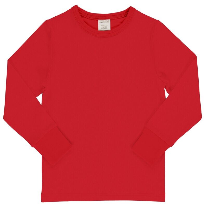 Maxomorra Shirt LS Solid Ruby