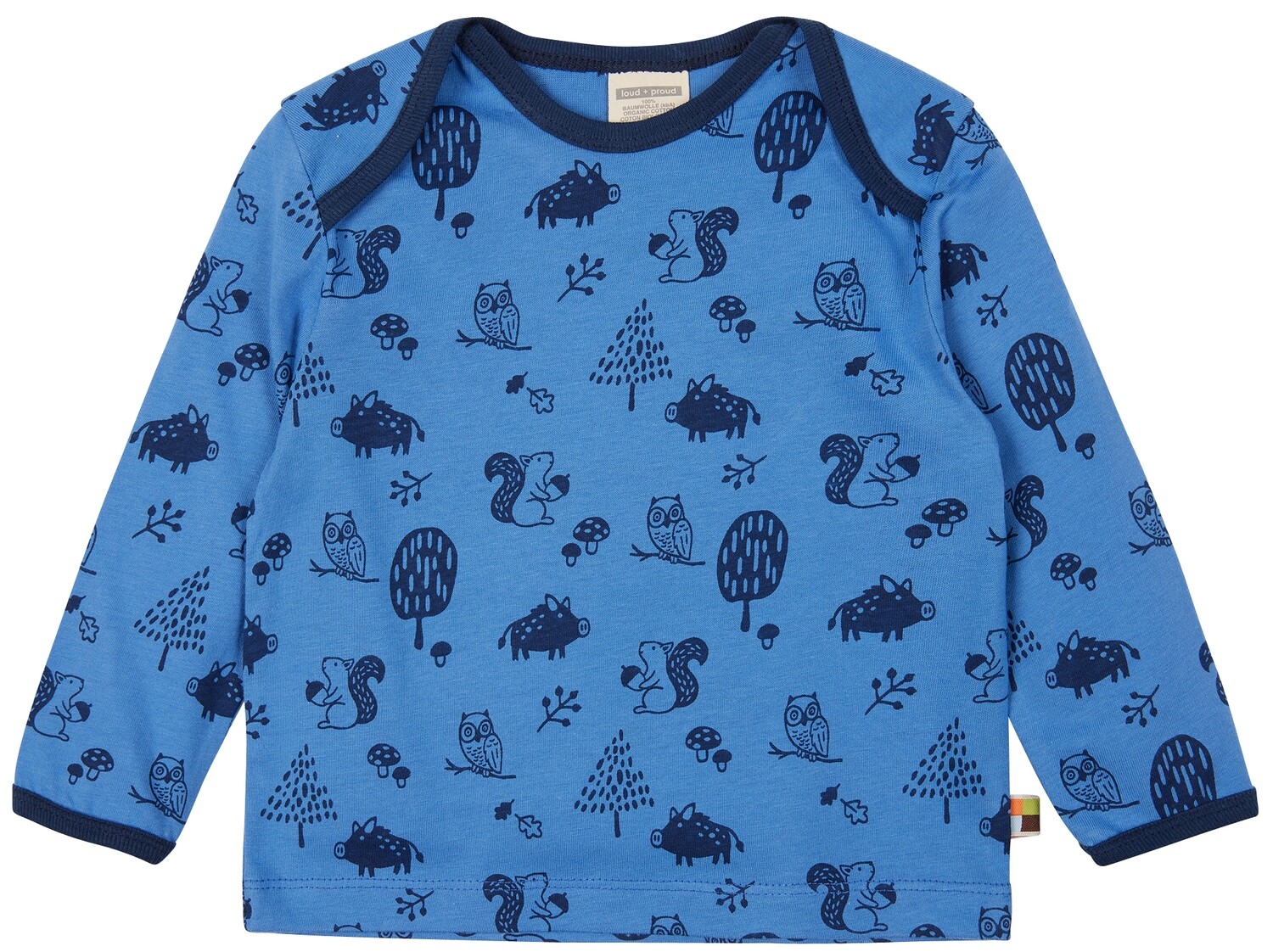Loud and Proud Shirt LS Druck Indigo