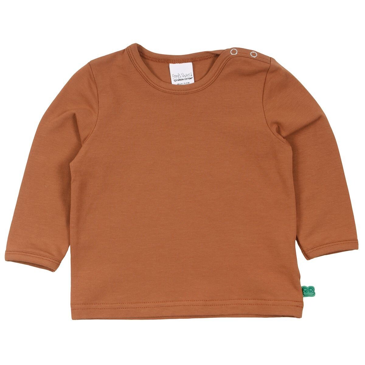 Green Cotton Fred's World Langarmshirt Baby Almond