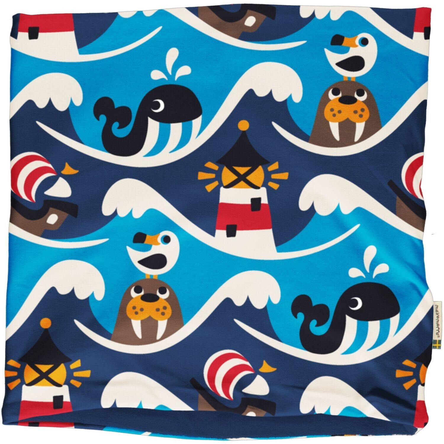 Maxomorra Rundschal/Scarf Velour Ocean