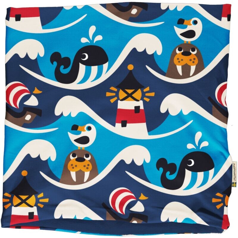 Maxomorra Rundschal/Scarf Velour Ocean