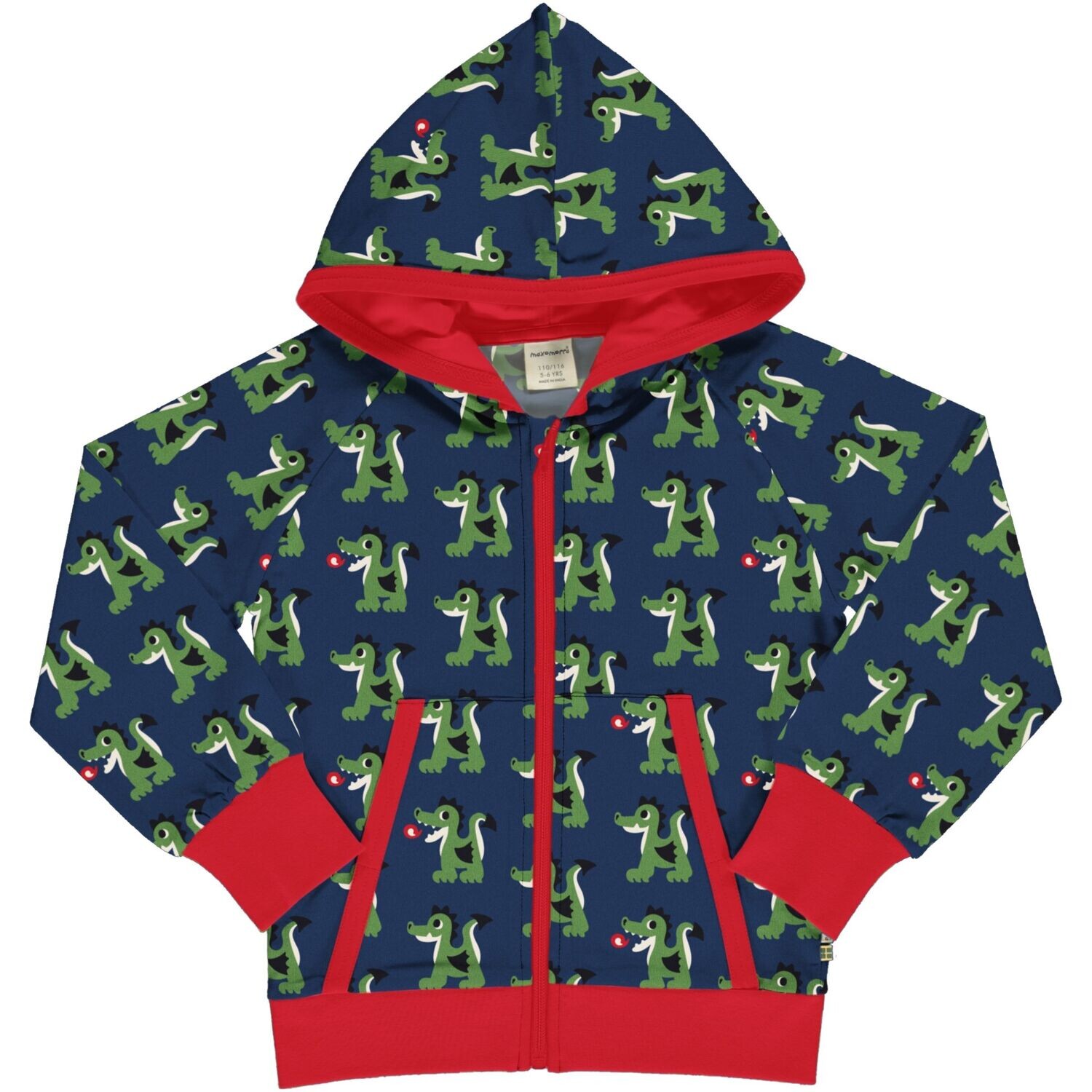 Maxomorra Cardigan Hood Sweat Dragon