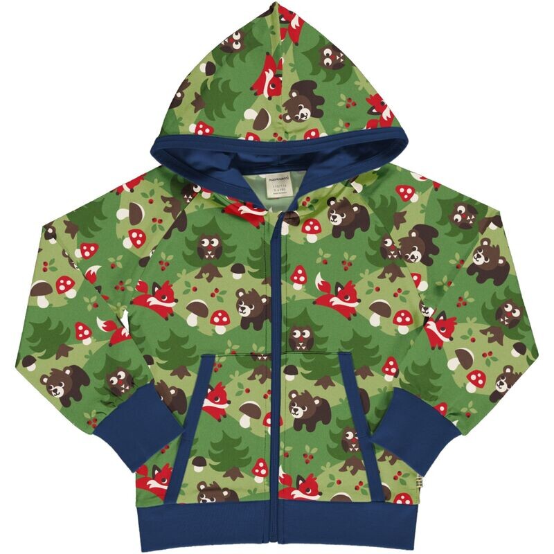 Maxomorra Cardigan Hood Sweat Forest